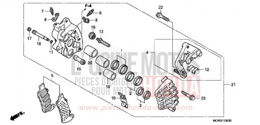 MACHOIRE DE FREIN AVANT D. VTX1800C16 de 2006